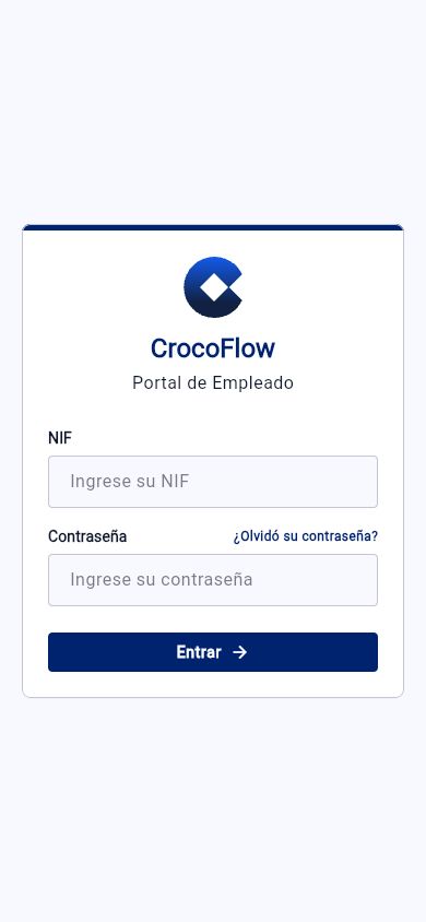 Login de app: NIF y acceso