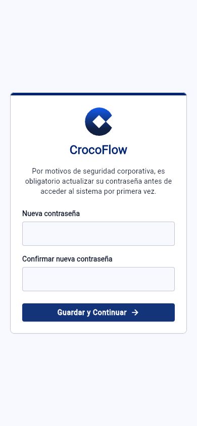 Cambio obligatorio de contraseña